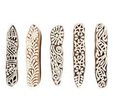 Set of 5 Piece New Mix Wooden Printing Blocks
