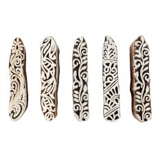 Set of 5 Piece New Mix Wooden Printing Blocks