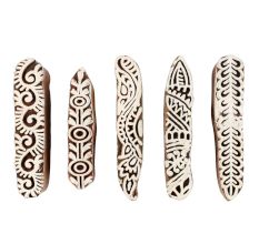 Set of 5 Piece New Mix Wooden Printing Blocks