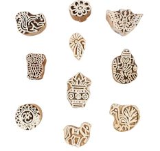 Set of 10 Piece New Mix Wooden Printing Block