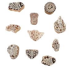Set of 10 Piece New Mix Wooden Printing Block