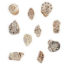 Set of 10 Piece New Mix Wooden Printing Block