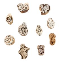 Set of 10 Piece New Mix Wooden Printing Block