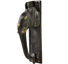 Handmade Brass Elephant With Trunk Door Knocker