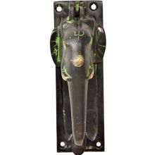 Handmade Brass Elephant With Trunk Door Knocker