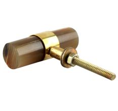 Brown Horn And Brass Tube Drawer Knob Online
