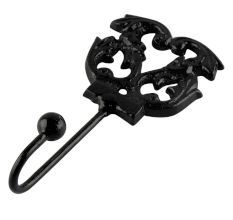 Decorative Black Iron Wall Hooks