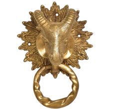 Brass Herngee Sheep Head Door Knocker