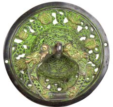 Handmade Ornate Green Brass Door knocker