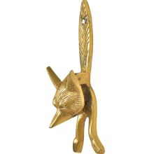 Golden Brass Fox Animal Door Knocker