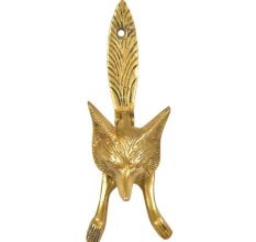 Golden Brass Fox Animal Door Knocker