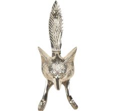 Silver Brass Fox Animal Door Knocker