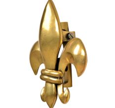 Vintage Brass French Flower Basket Door Knocker