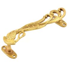Golden Brass Indian Peacock Door Handles
