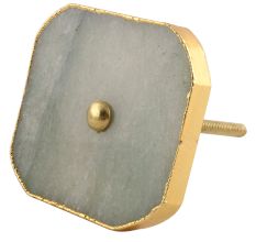 Green Square Quartz Stone Cabinet Knob Online