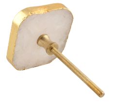 Pink Rose Square Quartz Stone Cabinet Knob Online