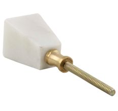 White Stone Square Dresser Knobs Online