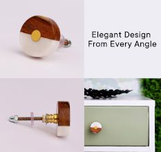 Stone And Wooden Flat Cabinet Knobs Online