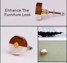 Stone And Wooden Flat Cabinet Knobs Online