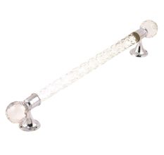 Crystal Globe Pole Finials With Transparent  Towel Crystal Pole