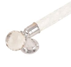 Crystal Globe Pole Finials With Transparent  Towel Crystal Pole