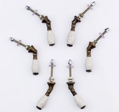 Cream Crackle Drop Ceramic Cabinet Knobs