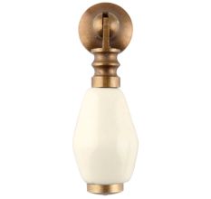 Solid Cream Drop Ceramic Dresser Knobs