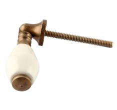 Solid Cream Drop Ceramic Dresser Knobs