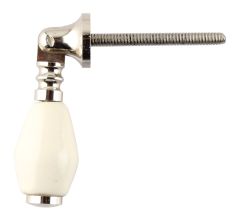 Solid Cream Drop Ceramic Dresser Knobs