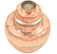 Old  Indian Copper Holy Water Pot With Lid
