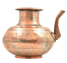 Old Copper Handcrafted Solid Holy Water Pot With A Stout