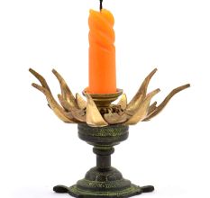 Bronze Lotus Candle Holder