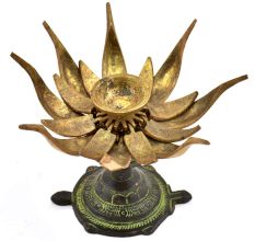 Bronze Lotus Candle Holder