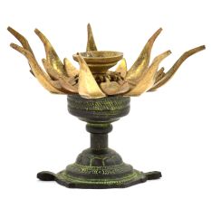 Bronze Lotus Candle Holder