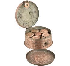 Vintage Large Mughal Style Copper Pandan Betel Box
