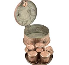 Vintage Large Mughal Style Copper Pandan Betel Box