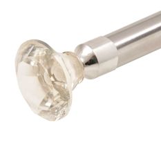 Cut Crystal Curtain Rod Finials Glass For Curtain Rods In Pair