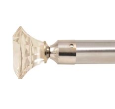 Cut Crystal Curtain Rod Finials Glass For Curtain Rods In Pair