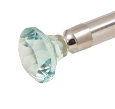 Blue Cut Crystal Curtain Rod Finials Glass For Curtain Rod In Pair