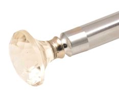 2 Cut Glass Curtain Rod  Vintage Rod Finials