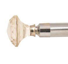 2 Cut Glass Curtain Rod  Vintage Rod Finials