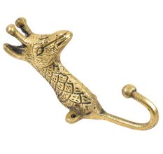 Solid Giraffe Animal Brass Hook