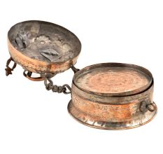 Copper Dome Shaped Indian Betal Nut Box With Handle