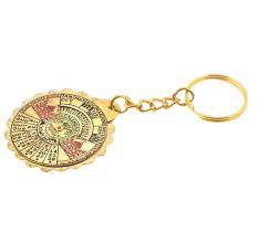 Taj Mahal Scalloped Brass 40 Years Calender Keychain