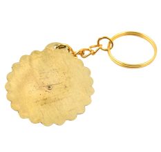 Taj Mahal Scalloped Brass 40 Years Calender Keychain