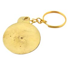Ancient Big Flower Vintage 40 Years Calender Brass Keychain
