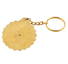 HandmadeTaj Mahal Scalloped Brass 40 Years Calender Keychain
