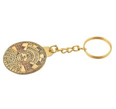 Handmade 40 year Brass Calendar Taj Mahal Image Key Chain