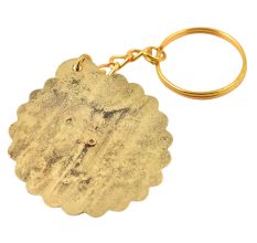 Big Flower 40 Year Perpetual Calendar Keychain With Scalloped Edges