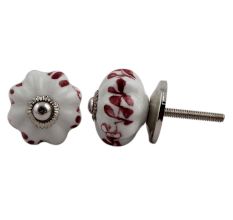 Cherry White Medium Knob